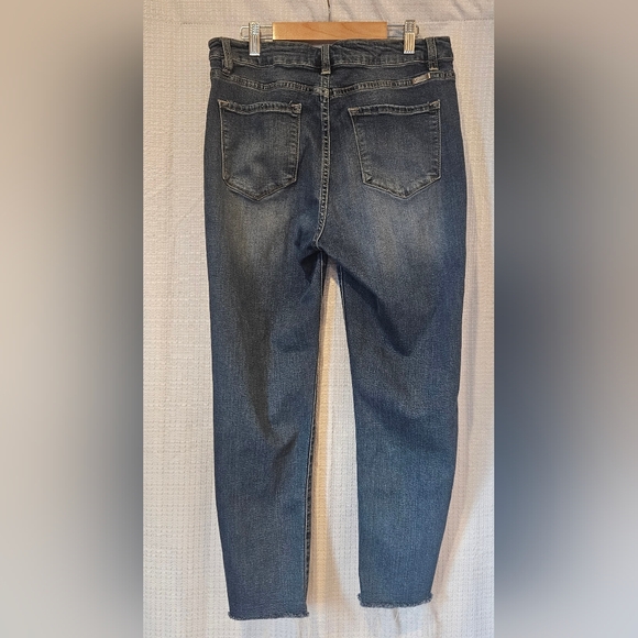 KanCan High Rise Skinny Button Fly Jeans Size 31, Raw hem, Distressed - Picture 9 of 9